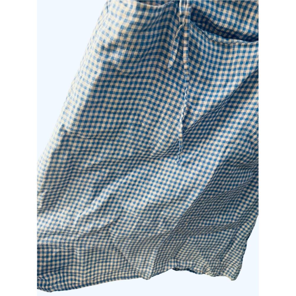 Reformation Aubree Linen Dress in a blue and white gingham print size small - Picture 10 of 11